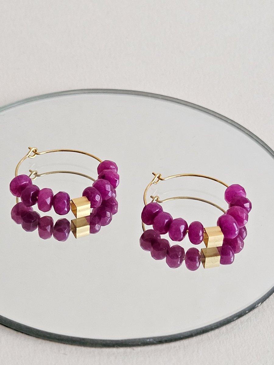 Image of Pendientes ZAHARA - Berenjena