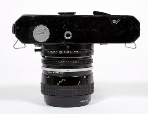 Image of Nikon Black Nikkormat FT2 35mm SLR film camera with 55mm F3.5 lens #9337