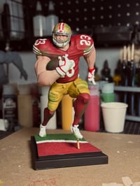 Image 2 of  Limited Edition -  8" Christian McCaffrey Action Figure - Resin + Hand Painted