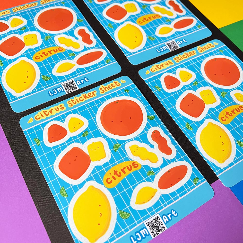 Image of Citrus Shapes Sticker Sheet