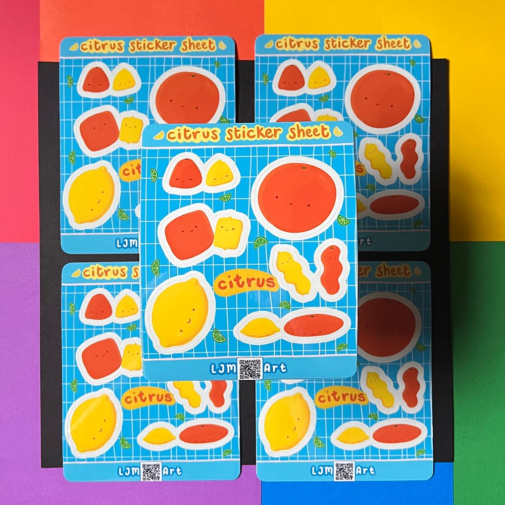 Image of Citrus Shapes Sticker Sheet
