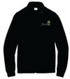 Black Full Zip Cadet Collar Sweatshirt