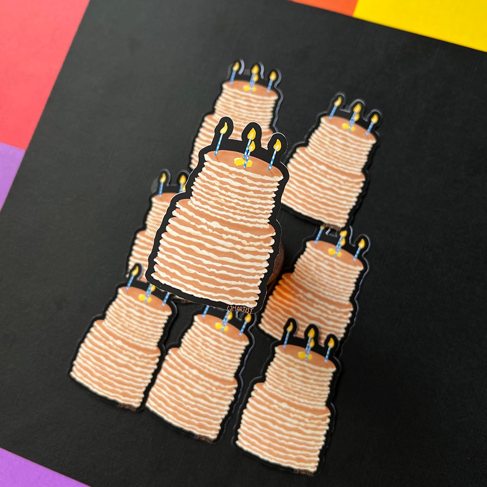Image of Birthday Pancakes Sticker