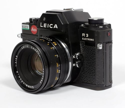 Image of Leica R3 Electronic 35mm camera with Summicron R 50mm F2 Canada lens #9323