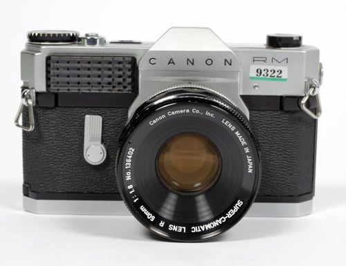 Image of Canon Canonflex RM 35mm SLR Film Camera with R 50mm F1.8 lens #9322 WORKS