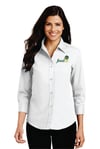 Ladies Embroidered 3/4 Sleeve Blouse - White