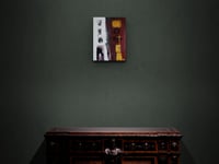 Image 5 of Hotel shadow  - small, dark, modern, contemporary intuitive original artwork 