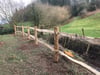 Cleft chestnut post and rail fencing