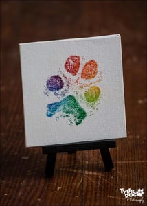 Image of 4x4 Canvas Paw Print