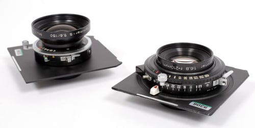 Image of Linhof Technika V 4X5 camera w/ 150mm + 210mm MC Lenses + film +holders (#9306)