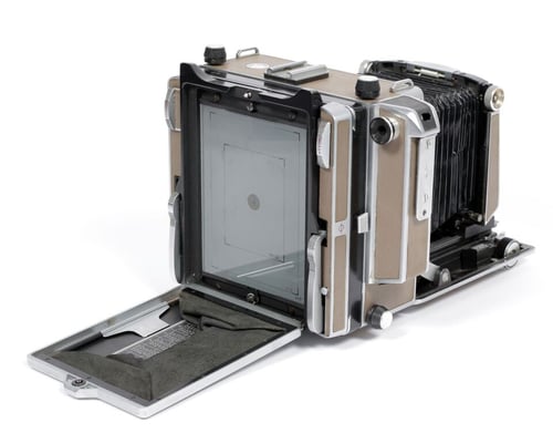 Image of Linhof Technika V 4X5 camera w/ 150mm + 210mm MC Lenses + film +holders (#9306)