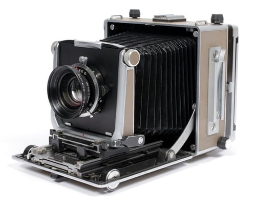 Image of Linhof Technika V 4X5 camera w/ 150mm + 210mm MC Lenses + film +holders (#9306)