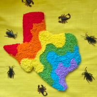 Image 1 of Bright Rainbow Texas Tufted Wall Hanging