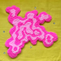 Image 3 of Pink Rippled Blob Tufted Wall Hanging