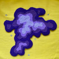 Image 3 of Purple Blob Tufted Wall Hanging