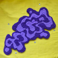 Image 2 of Purple Rippled Blob Tufted Wall Hanging