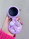 Mini Kawaii Mirror and Hairbrush - Purple