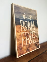 Image 2 of Roam Free plywood A4 print