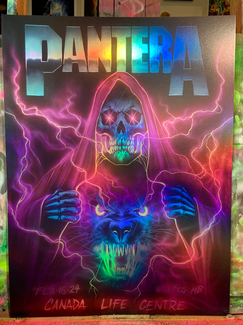 Image of AP foil Pantera tour poster