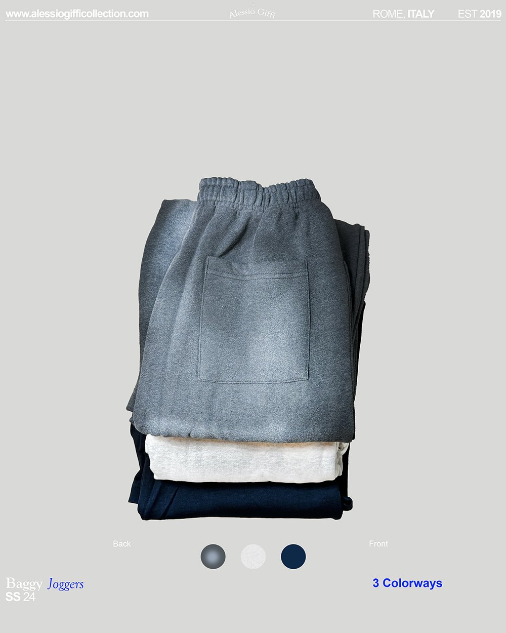 Image of Baggy Joggers Navy Blue