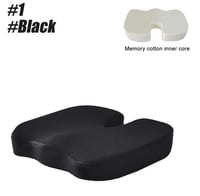 Memory Foam Support Seat Cushion #1 Black