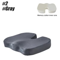 Memory Foam Support Seat Cushion #2 Gray