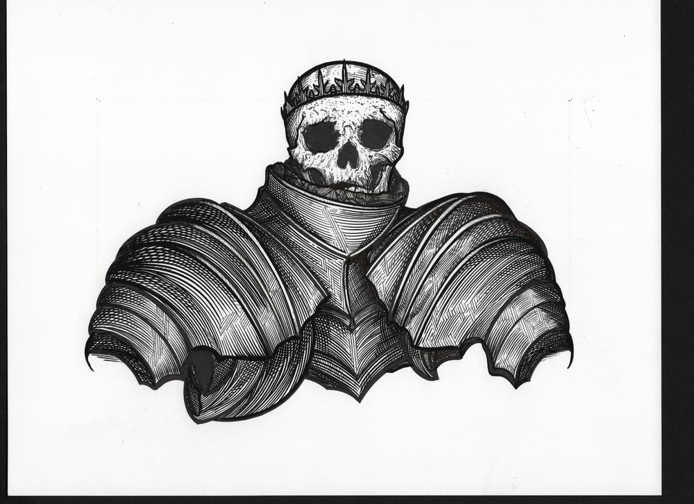 Image of Skull Knight original Inks