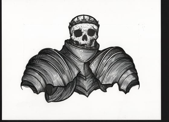 Image of Skull Knight original Inks