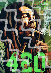 Image 2 of 420 Marijuana/Bob Marley TEMPLATE only!!!!  * DIGITAL DOWNLOAD ONLY*