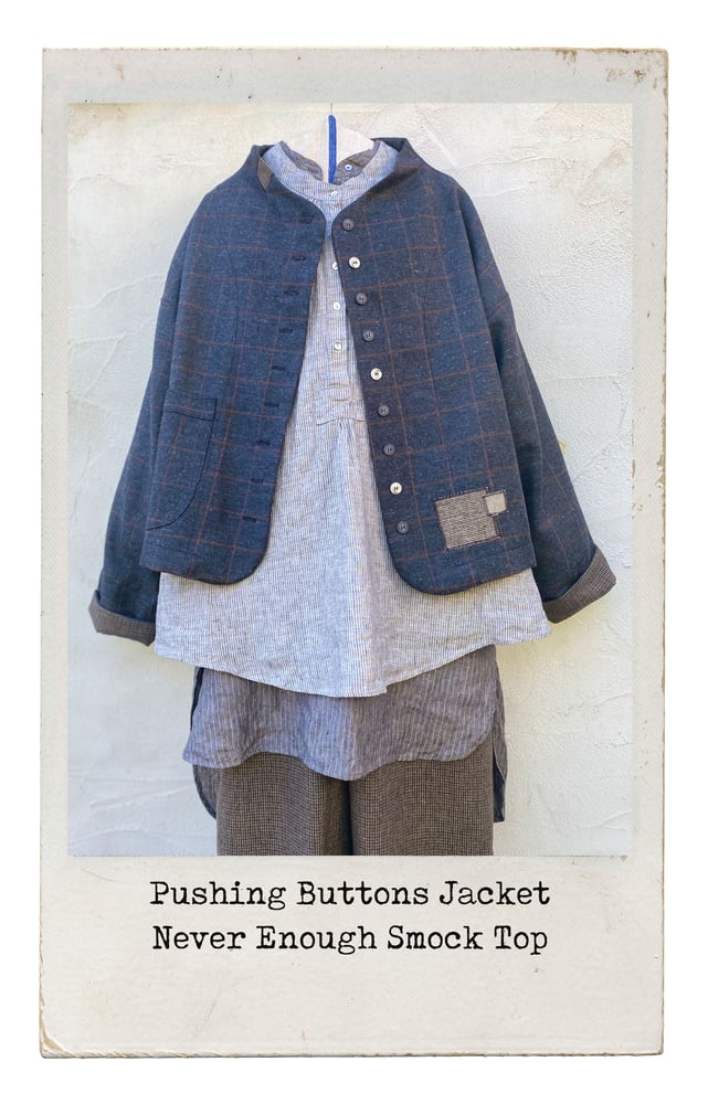 Image of Pushing Buttons Jacket - charcoal check