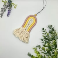 Image 2 of Rainbow Macrame Car Charm