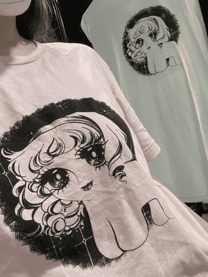 Image of  Shoujo Creature sticker, tote bag and shirt 