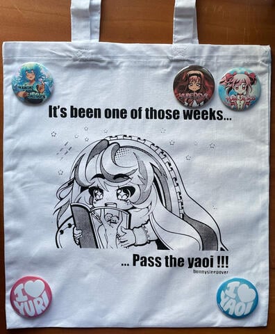 Image of Pass the Yaoi tote bag (HANDMADE)