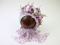 Sitter Purple Blooms Bonnet