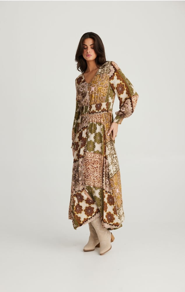 Image of Halcyon Dress. Paisley Gardens Print. By Talisman the Label.