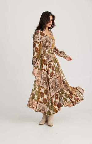 Image of Halcyon Dress. Paisley Gardens Print. By Talisman the Label.