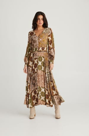 Image of Halcyon Dress. Paisley Gardens Print. By Talisman the Label.