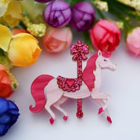 Mini Arabella brooch - pink 