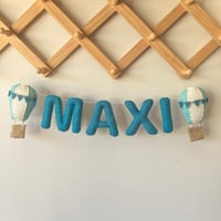 Image 1 of Hot Air Balloon Name Garland