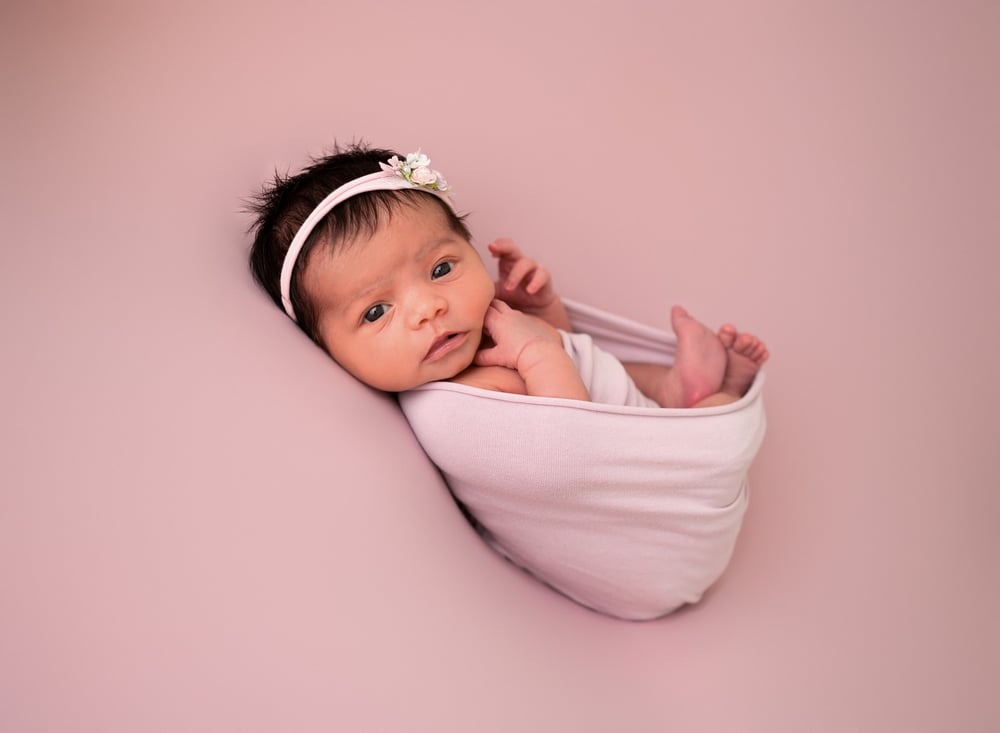 Image of Backdrop + wrap newborn ROSE NUDE
