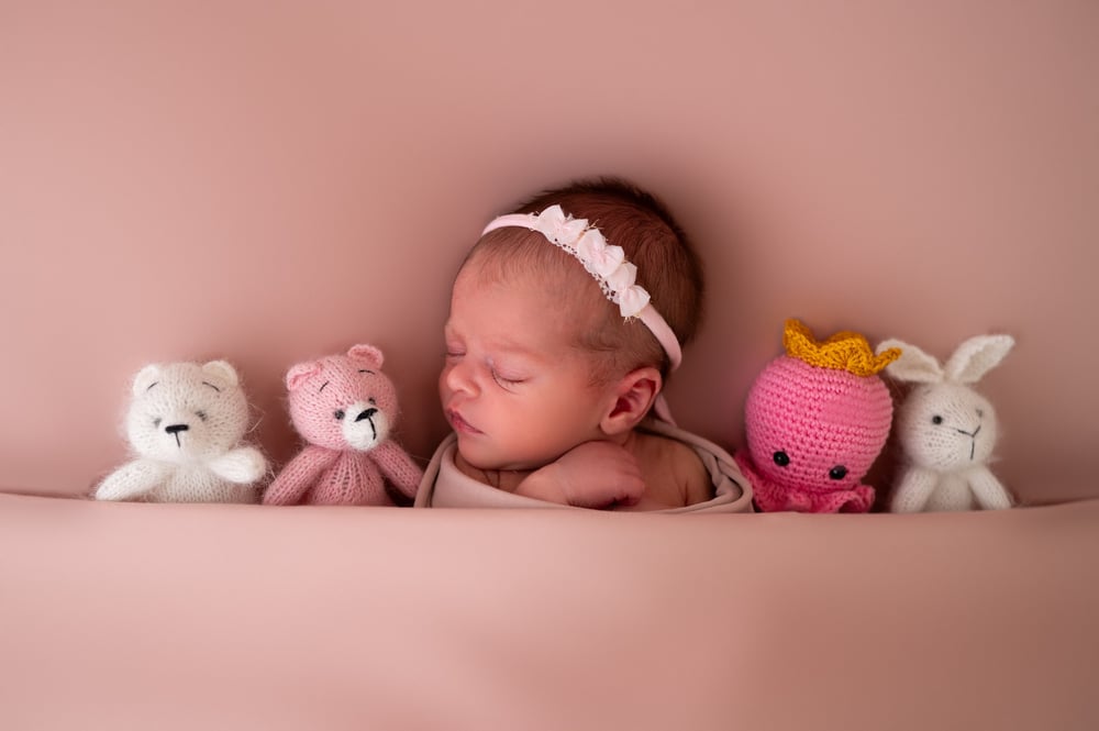 Image of Backdrop + wrap newborn ROSE NUDE