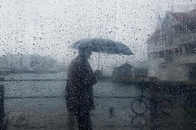 In the rain in Bergen 