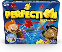 Hasbro Gaming Perfection Plus 2-Player Duel Mode Popping
