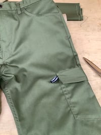 Image 2 of DOMEstics. Army Green Cargo pant