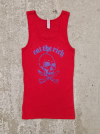 Image 1 of Eat The Rich skull vest in red