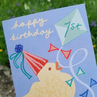 Image 2 of 1st Birthday Duckling Card