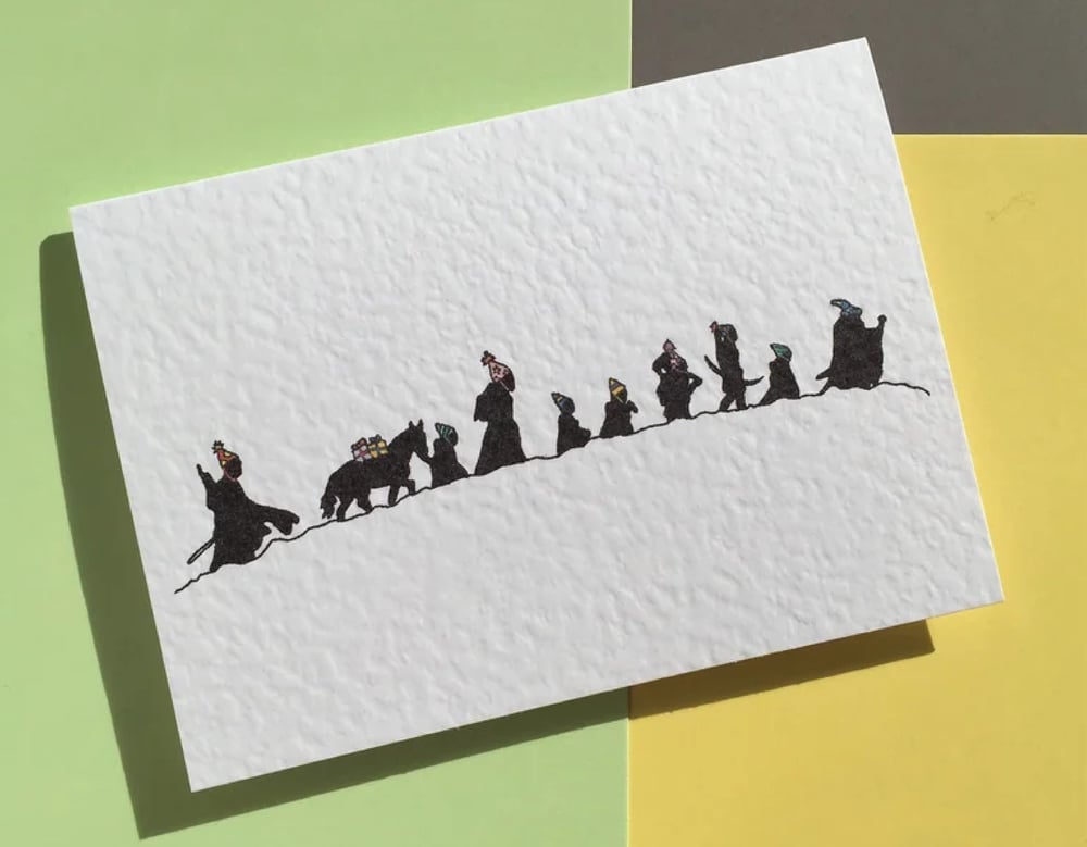 Image of Lord of the Rings Fellowship A6 card with envelope - Christmas, birthday, wedding, and other options