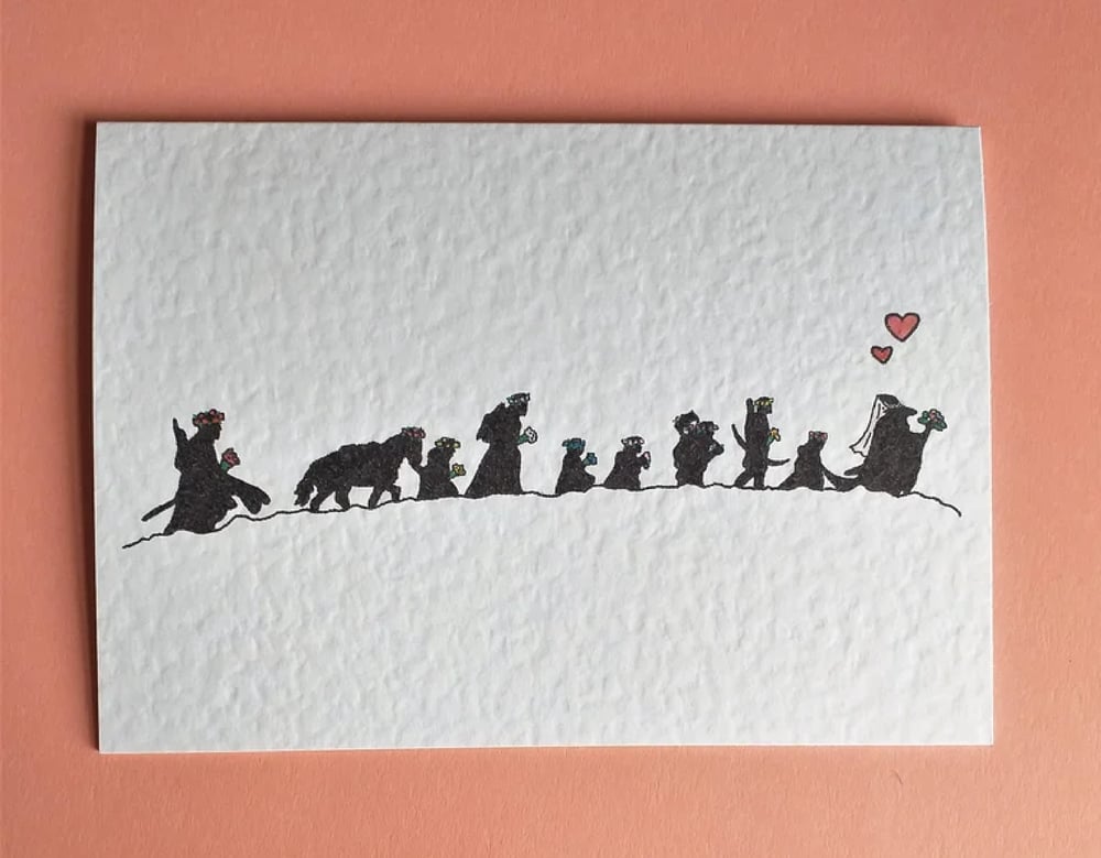 Image of Lord of the Rings Fellowship A6 card with envelope - Christmas, birthday, wedding, and other options
