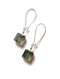 Image 10 of Crystal Squares Long Dangle Earrings