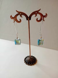 Image 9 of Crystal Squares Long Dangle Earrings